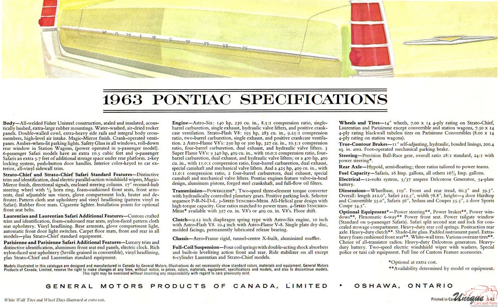 1963 Canadian Pontiac Brochure Page 8